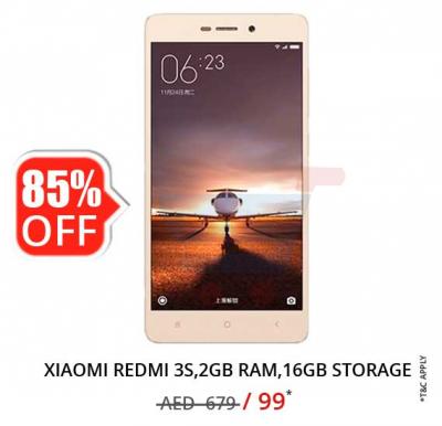 Xiaomi Redmi 3S, Android, 5 inch Display, 2GB RAM, 16GB Storage, Fingerprint Sensor, Dual SIM, Dual Camera- Silver