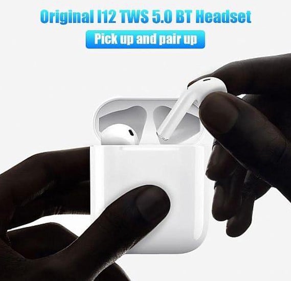 Buy I12 TWS Bluetooth Earphone Pop Up Wireless Earphones Charging Case ...