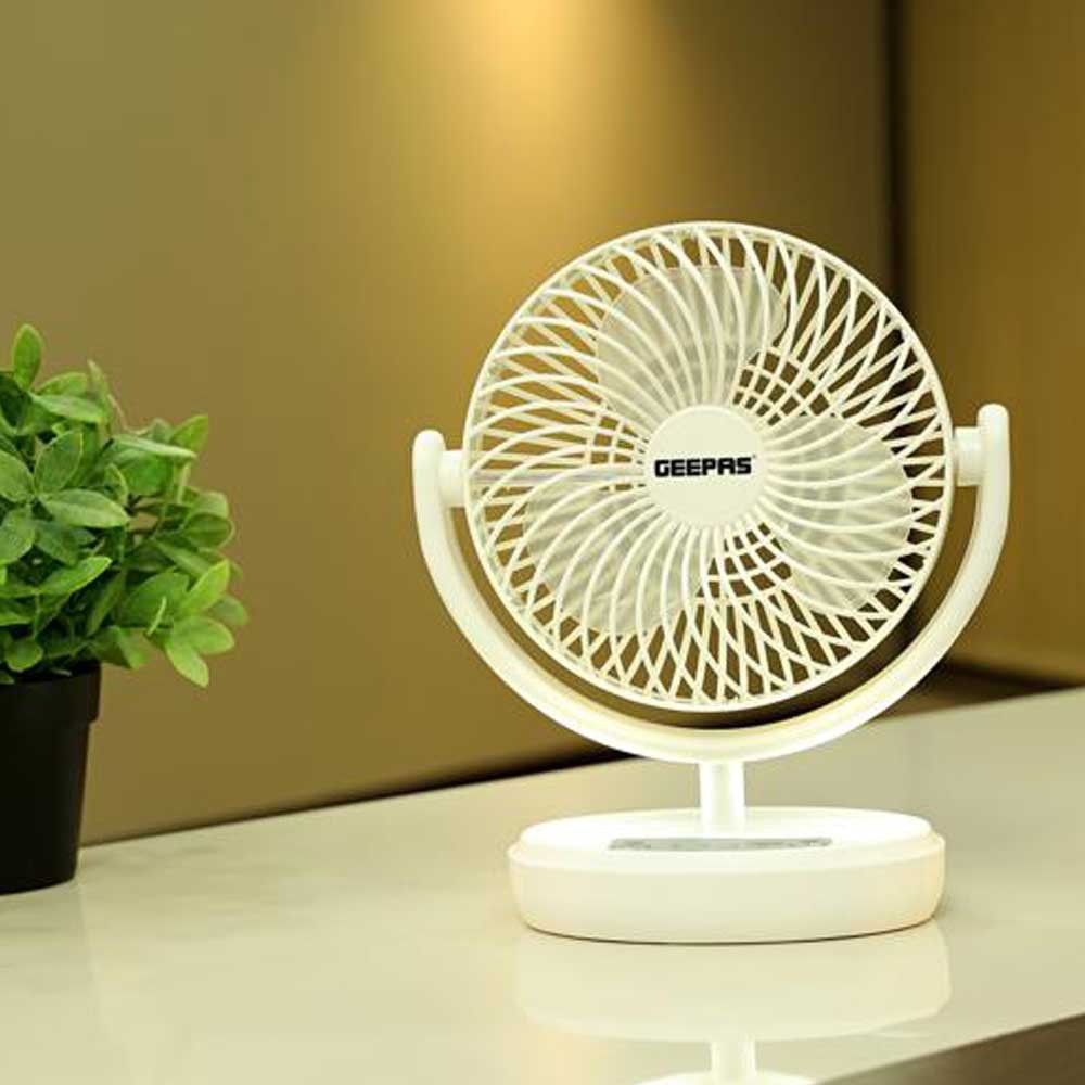 Buy Geepas Rechargeable Clip Mini Desk Fan 6 Inch GF9626 Online Qatar 