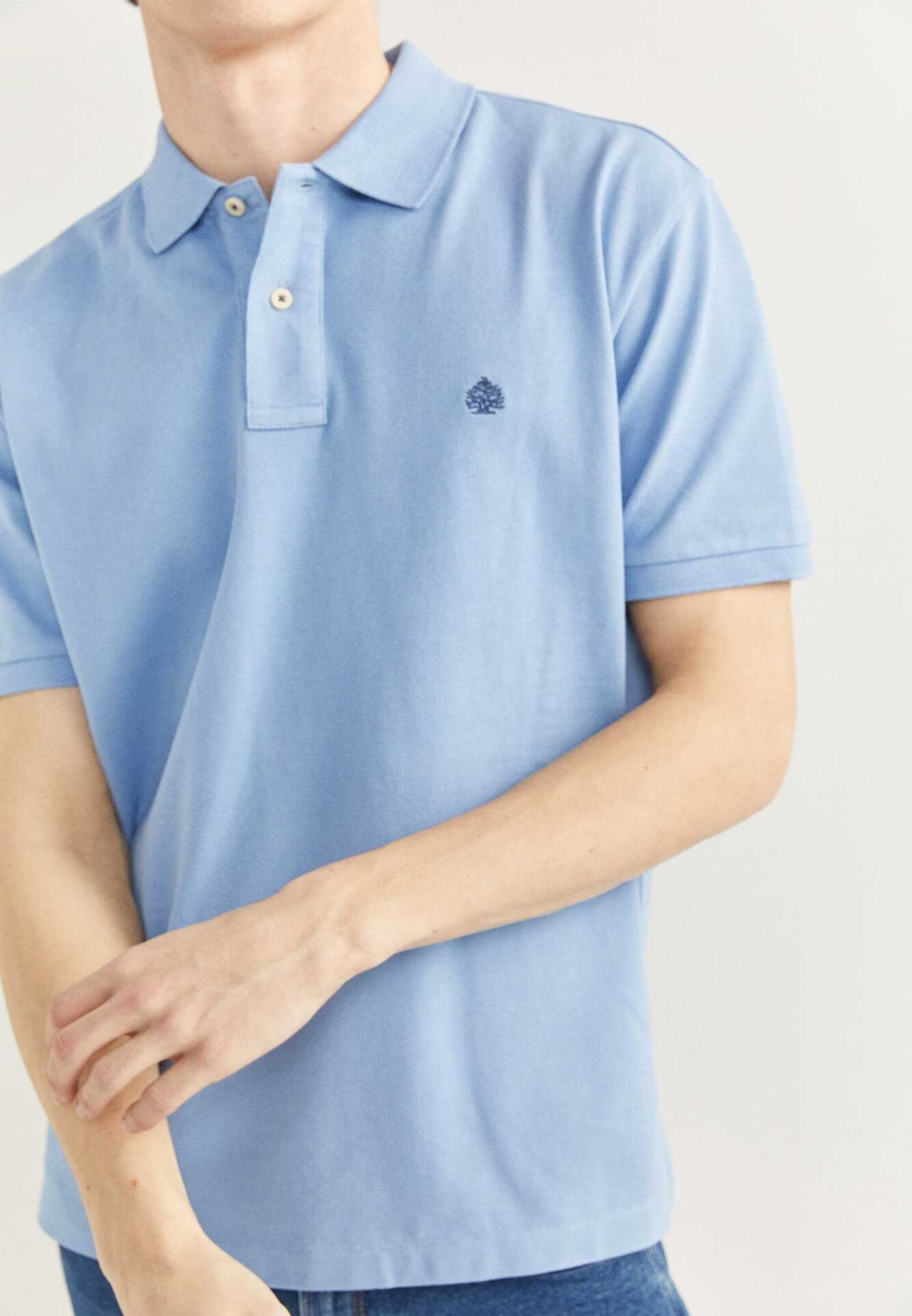 light blue polo shirt men