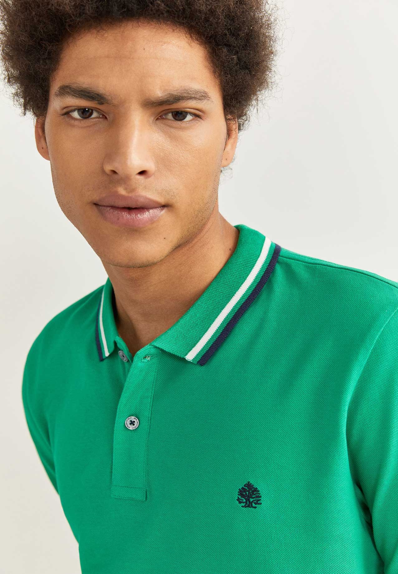 Buy Springfield Polo T-Shirt Basic Slim Fit Dark Green Green Online ...