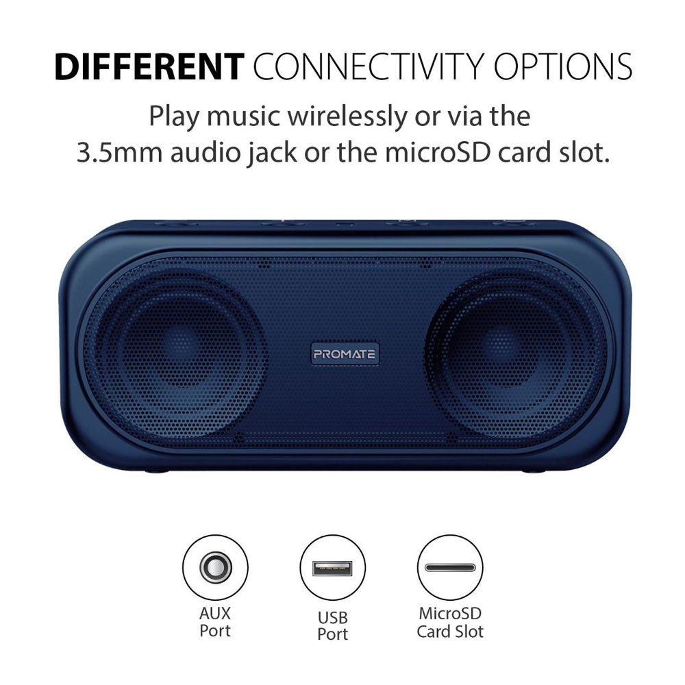 Buy Promate True Wireless Powerful 10W Bluetooth Stereo Speaker Blue ...