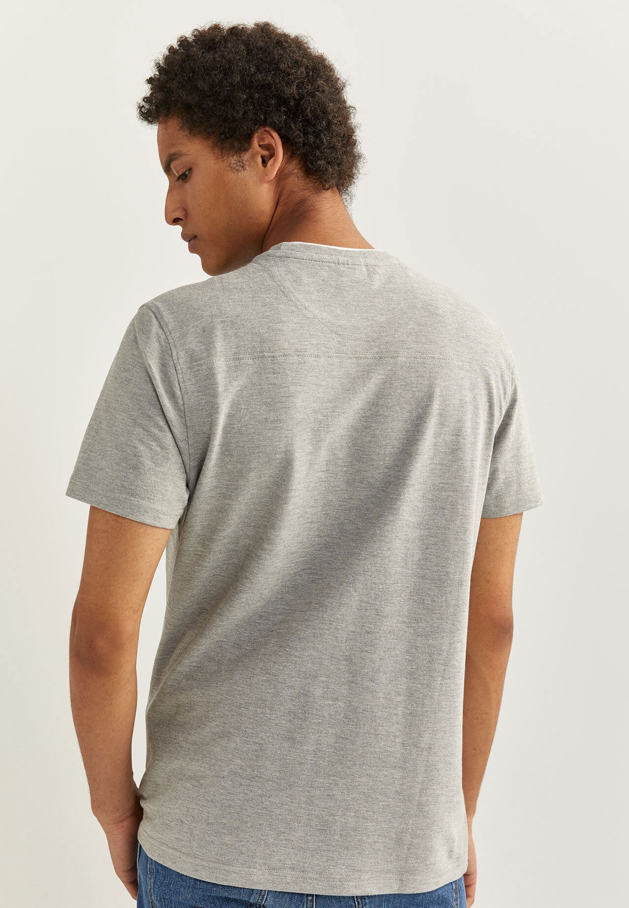 light grey short sleeve button up mens