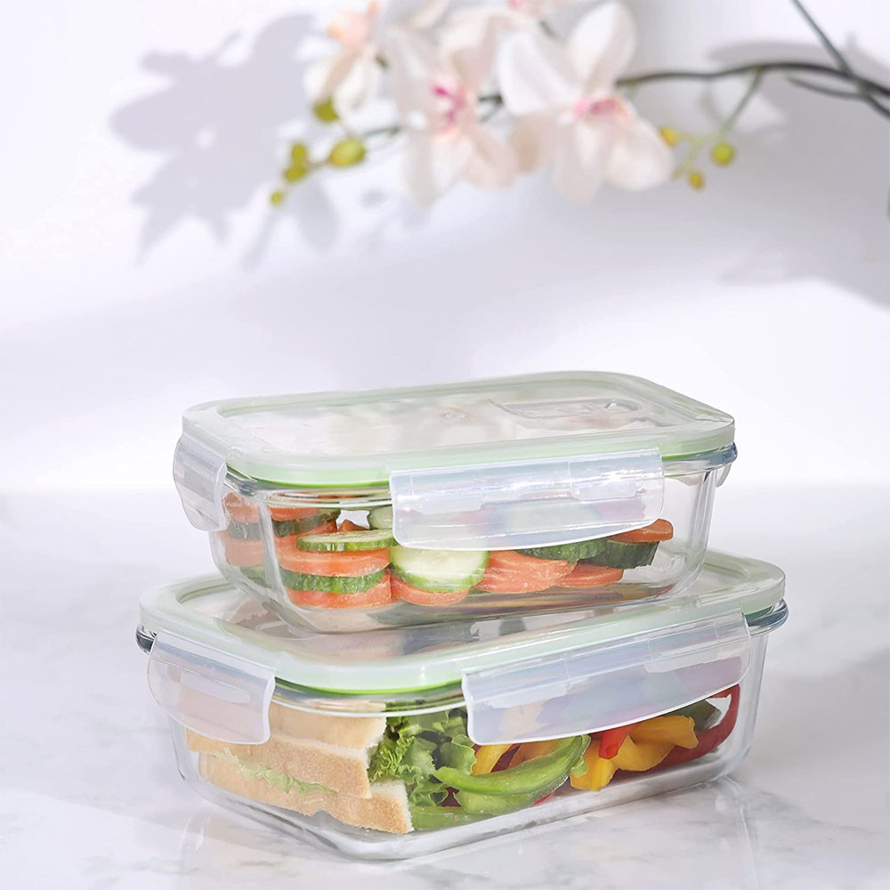 Buy Royalford Rf9984 2pcs Glass Airtight Container With Lids Online 