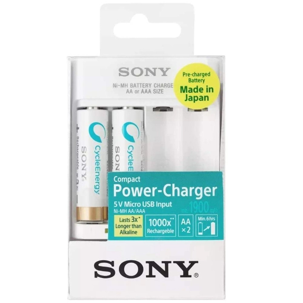 Buy Sony BCG-34HHU2K Compact Universal Charger 1900 mAh Batteries NI-HM  Size AA/AAA Micro USB Online OX2599