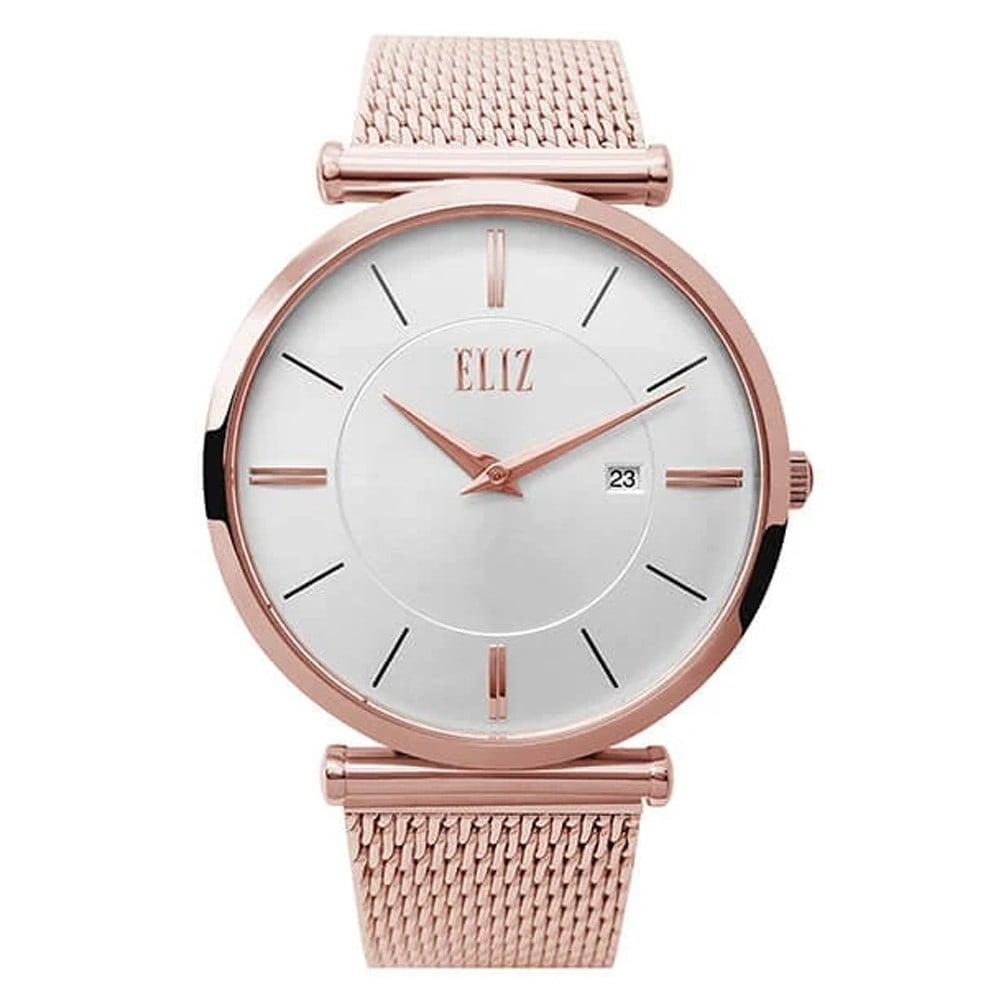 ELIZ Watches - Model No. 35-8405L Rose Gold plated watch with genuine brown  leather from ELIZ Iris collection. | Facebook