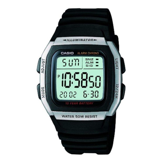 Casio alarm 2025 chrono black