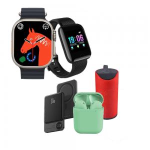 Ultimate Tech Pack Powerbank, Smart Watches, Ear Buds, and Bluetooth Speaker Combo