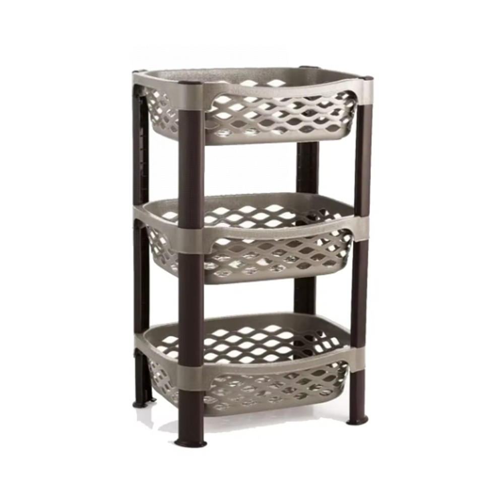 Buy Nakoda Prestige Multipurpose Kitchen Storage Rack - Big III, Assorted  Colour, Length 430, Width 315, Height 583 mm Online at Best Price of Rs 559  - bigbasket