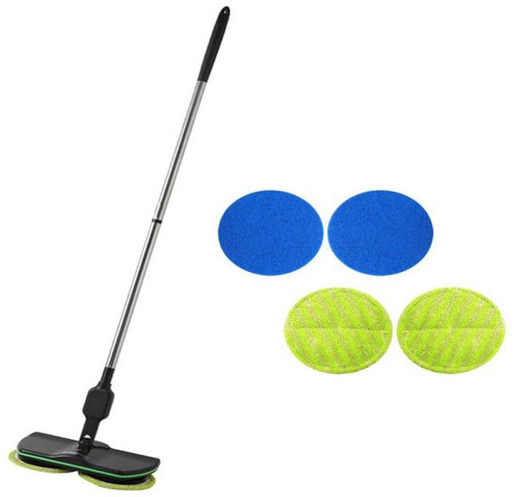 Buy Rechargeable Cordless Powered Floor Cleaner Scrubber Polisher Mop ...