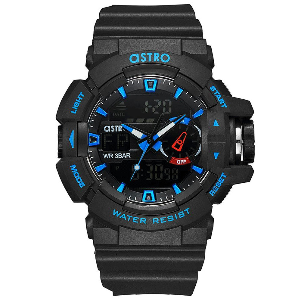 Buy Astro 22805-PPBBL Mens Digital Black Dial Watch Black Online Qatar ...