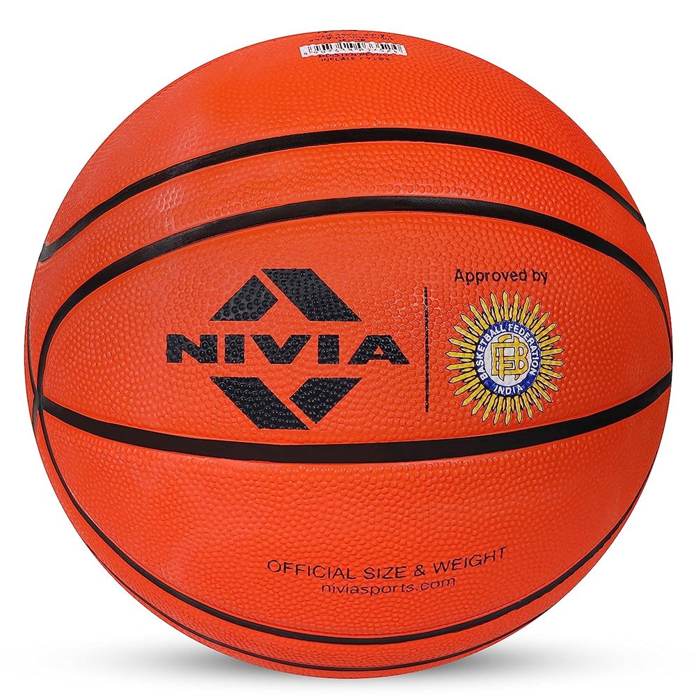 Nivia Phantom Basketball Jersey Set for Men (M, White/Orange