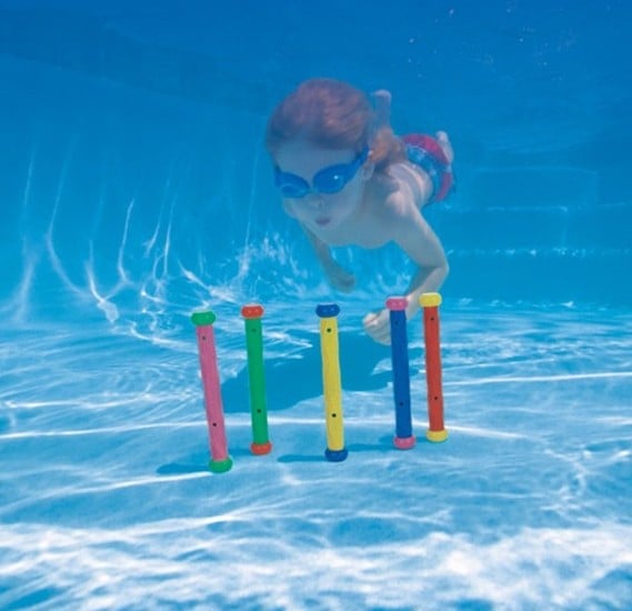 underwater play sticks