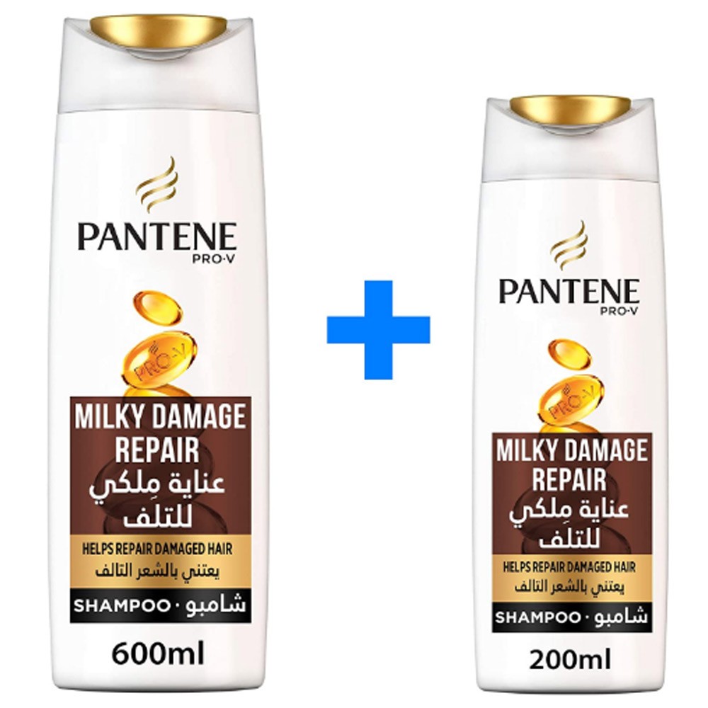 Buy Pantene Pro V Milky Damage Repair Shampoo Pack 600 Ml 0 Ml Free Online Dubai Uae Ourshopee Com Os7237