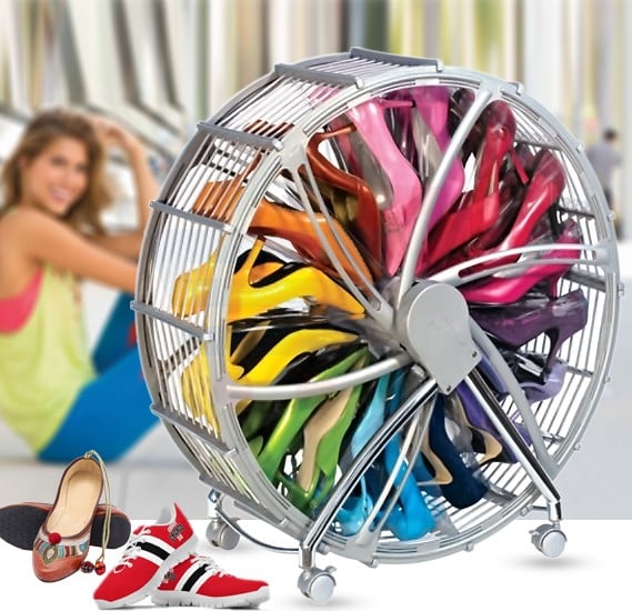 Buy T\u0026F Shoe Storage Wheel - Silver 