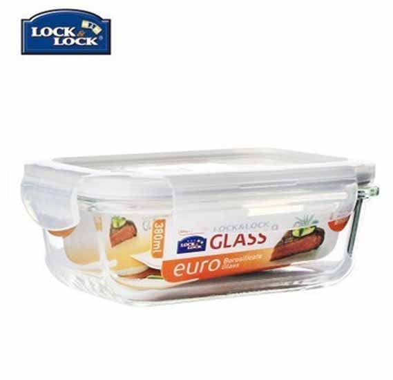 Buy Lock & Lock LLG422.LCK Boroseal Glass Rectangular 380ml Online