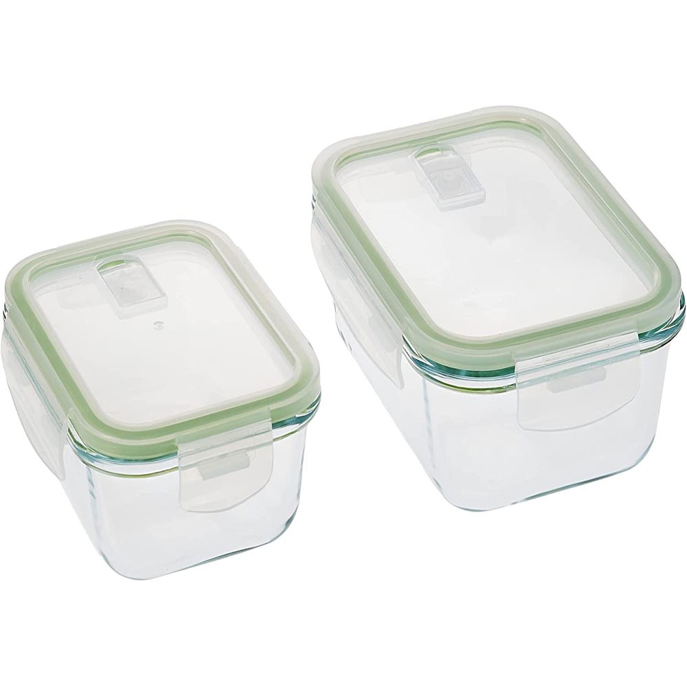 2Pcs Glass Airtight Container with Lids, RF9985