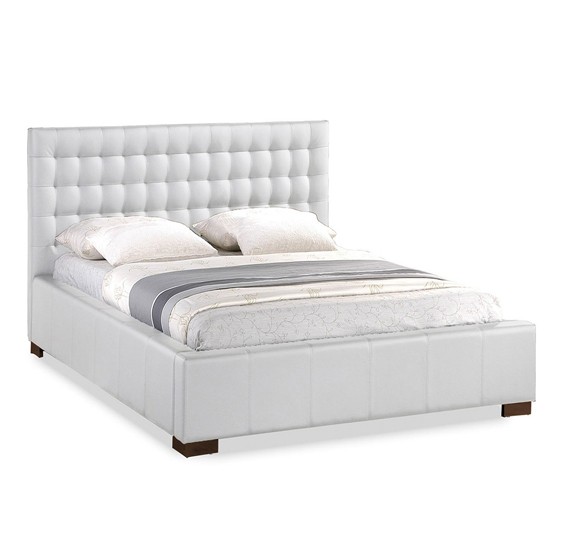 Buy Atoz Furniture Madison Modern Bed With Upholstered Faux Leather Queen Bed With Mattress In White Color Online Dubai Uae Ourshopee Com Oj6950