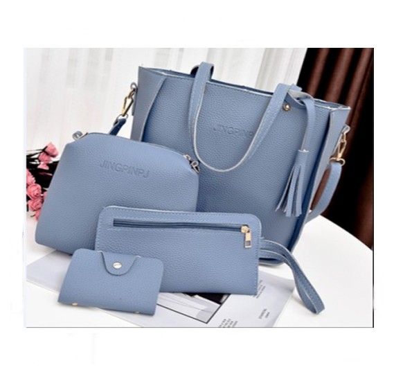 Buy 4 Pcs Women Hand Bag Set WB19-04 - Blue Online kuwait, kuwait City ...