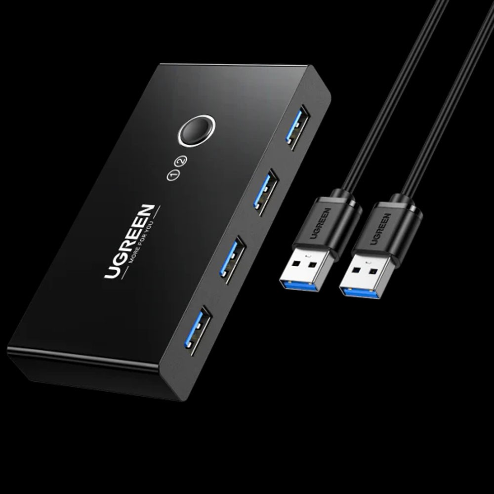 Buy Ugreen 2 In 4 Out USB 3.0 Sharing Switch Selector Box with 2x1.5 mt. USB  cable Online Dubai, UAE
