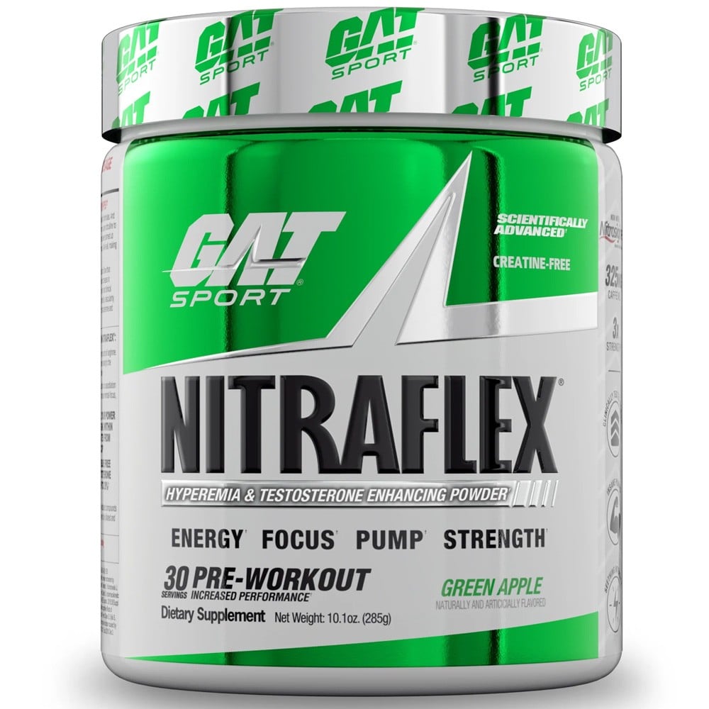 Buy GAT NITRAFLEX Advanced Pre Workout Green Apple 30Servs Online Qatar ...