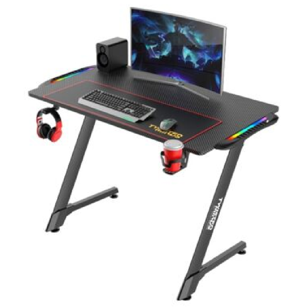 Buy Twisted Minds Z Shaped RGB Carbon Fiber Texture Gaming Desk Online ...