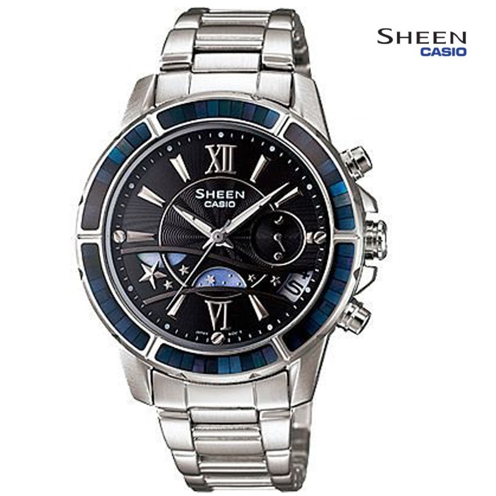 Casio sheen 2025 blue dial