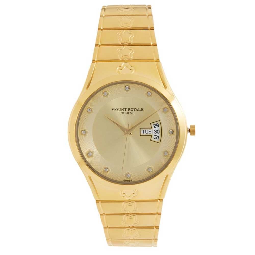 Buy Mount Royal Men's Gold Date Watch T1861G Online in India - Etsy