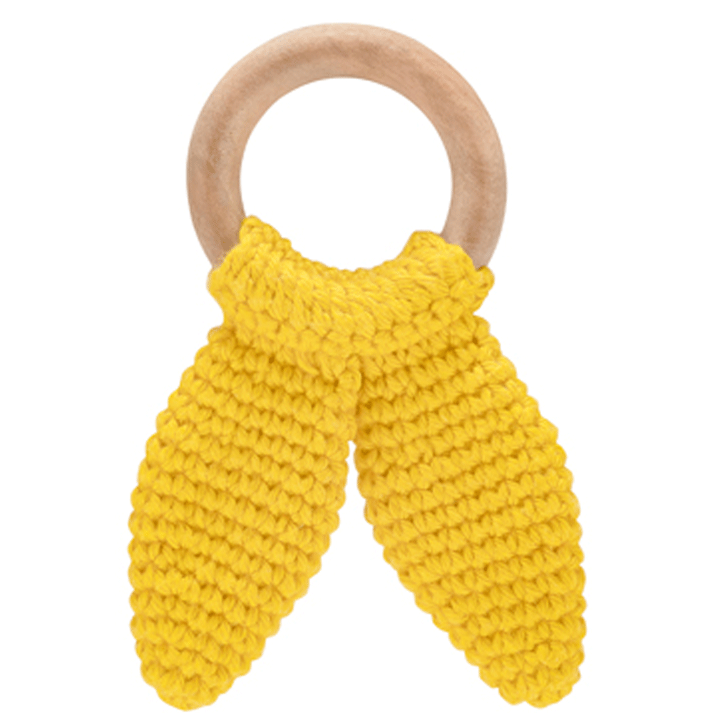 Buy Babyjem Amigurumi Wooden Ring Teether Yellow Online | oman ...