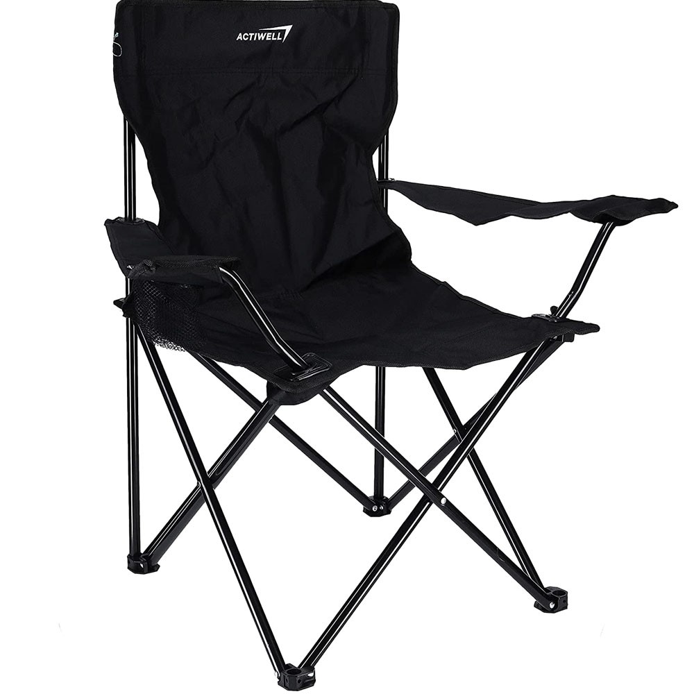 Black folding camping deals chairs