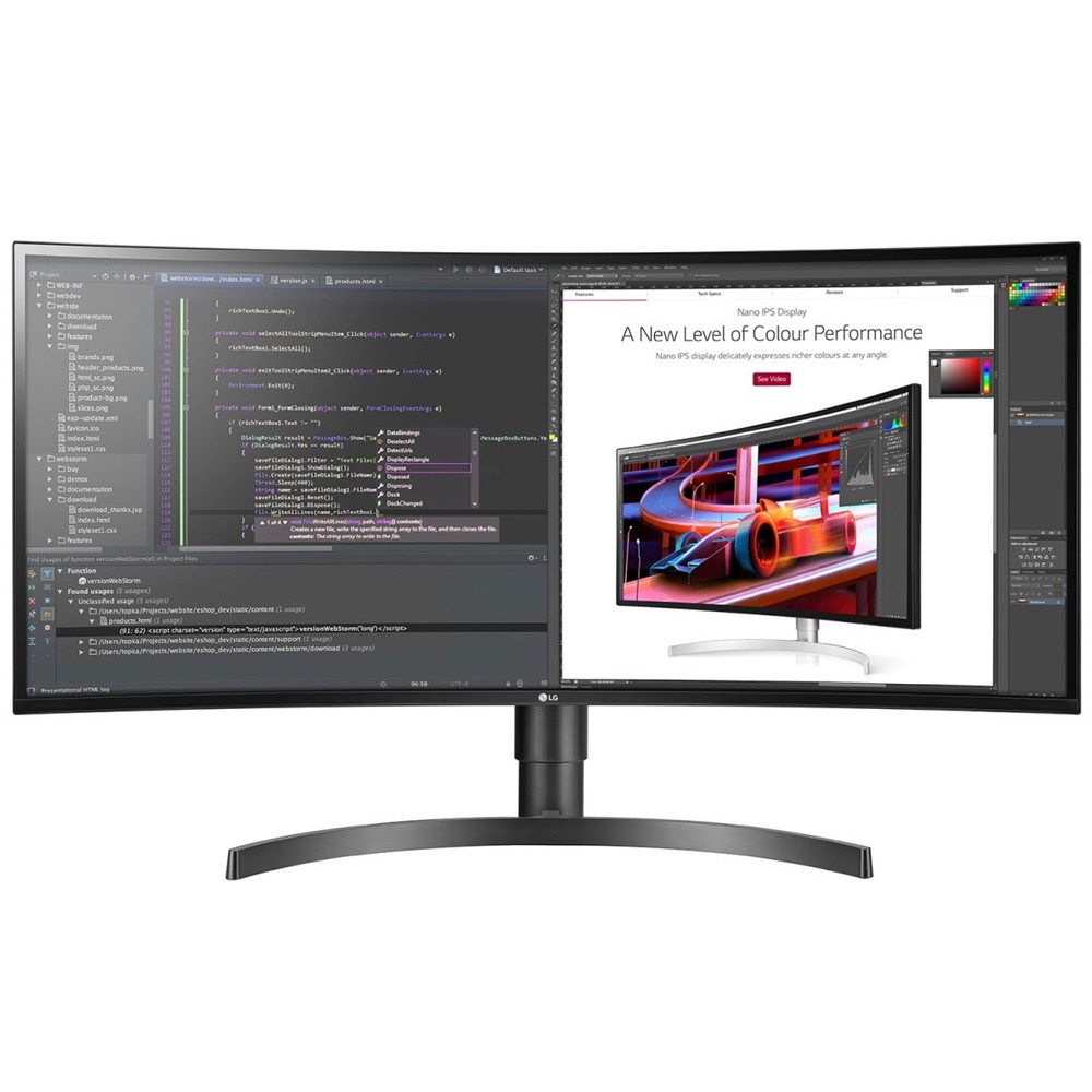 Buy Lg 34wl85c B 34 Inch 21 9 Ultra Wide Qhd Ips Curved Monitor With Hdr10 Online Bahrain 1782