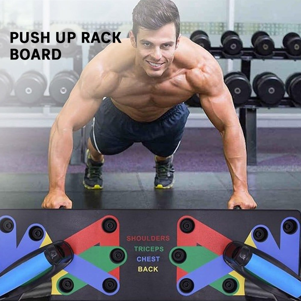 9 in 1 Push 2024 Up Rack Board System Fitness Workout Train Gym Exercise Stands