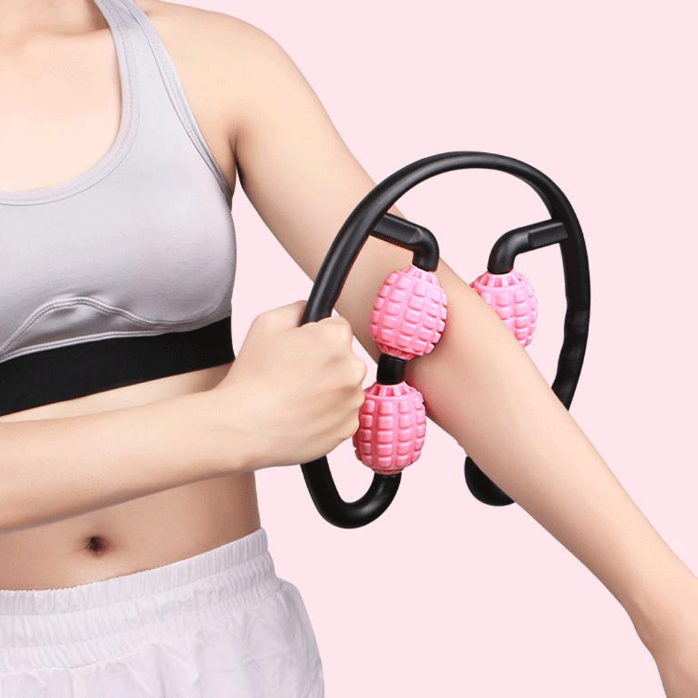 Buy 360° Massager Leg Muscle Relaxation Roller Ring Clamp Leg Massage Stick Yoga Body Shaping 4