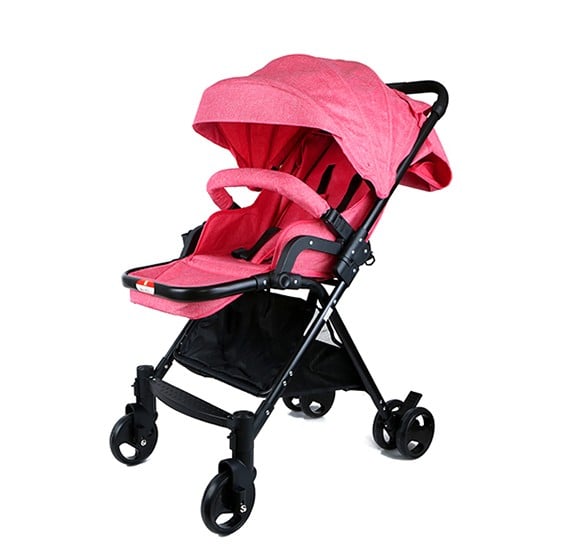 light pink stroller