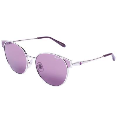 Chopard SCHC21S Silver Oval Women Sunglasses, Violet