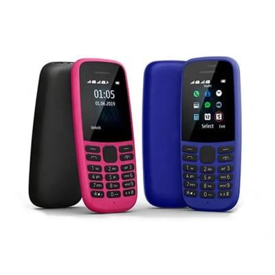 2Pcs Combo Offer Nokia 105 2019 4th Edition Dual Sim Mobile Phone Mix Color- Refurbished