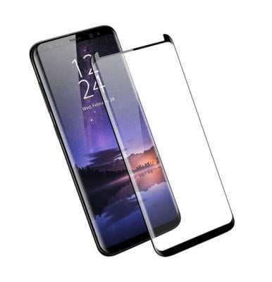 Green 3D Curved Edge Glue Glass Screen Protector, Black, Samsung Galaxy S9 Plus