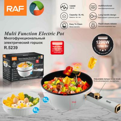 Deerma Portable Multi Function Electric Hot Pot Cooker, Mini Noodle Cooking  Pot, 1.2L + 1.5L Capacity, Steamer Non-Stick, For Outdoor/Indoor, 800W  Power, White