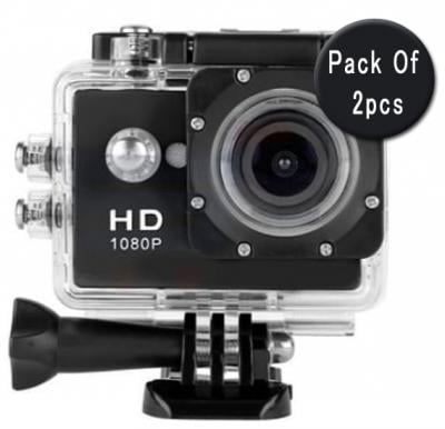 2 In 1 Combo Offer,Sport Full HD 1080p Action Camera 30 Meters WaterProof 2 Inch Screen, 120 Degree Wide Angle