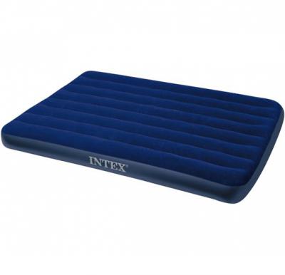 Надувной матрас intex classic downy airbed 64758 синий