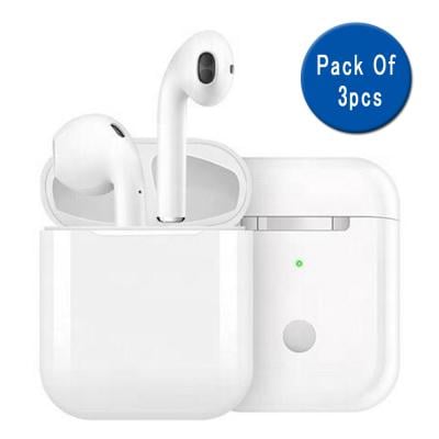 3 in 1 Bundle Offer, I12 TWS Bluetooth Earphone Pop-up Wireless Earphones Charging Case for iPhone Android Phone