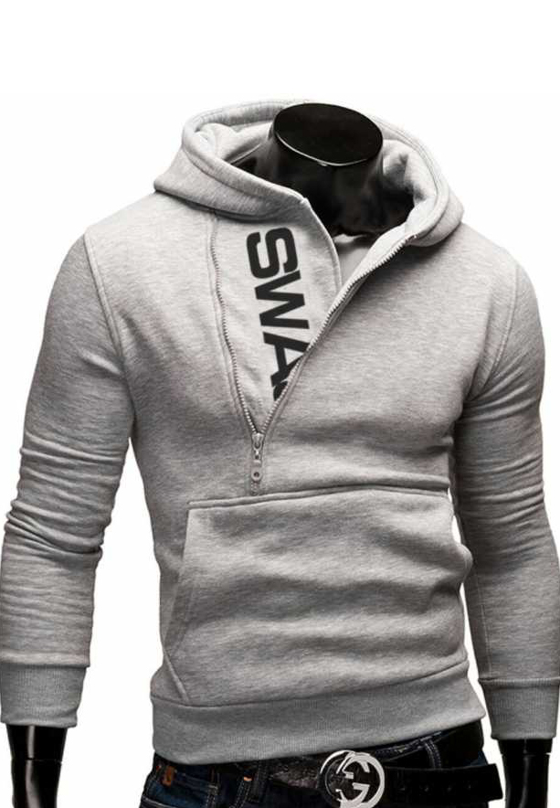 Buy Mens SWAG Hoodie Casual Design Fashion Coat Grey (Large) - 1526 ...