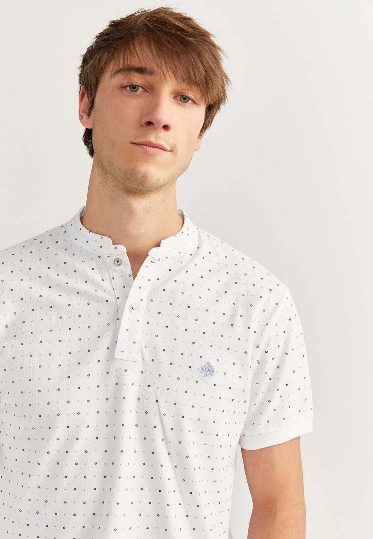 buy-springfield-polo-t-shirt-basic-slim-fit-mandarin-collar-white-with